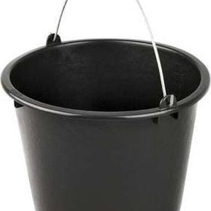 Synx Tools bouwemmer 12L zwart met metalen handvat