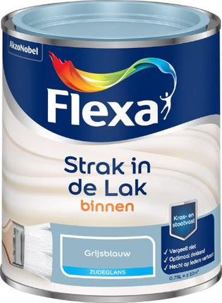 Lak Grijsblauw Zijdeglans