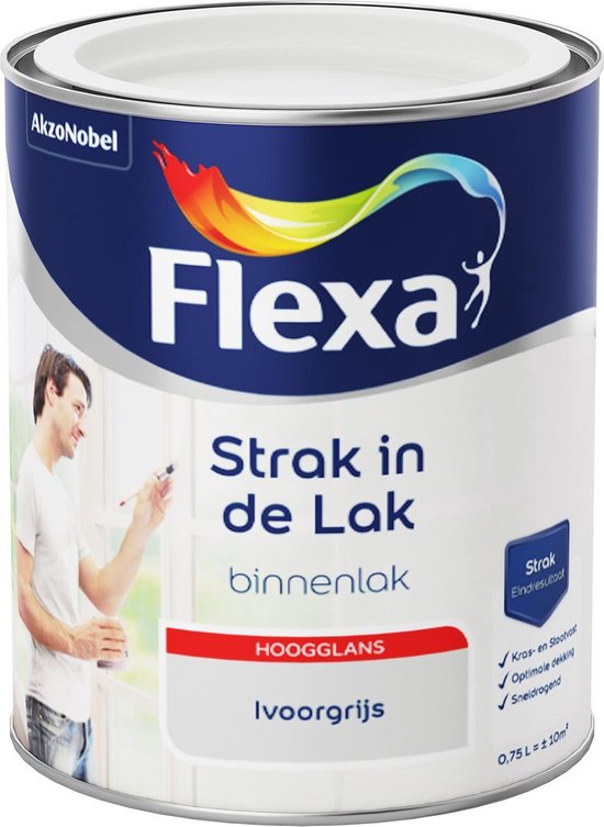 Lak Ivoorgrijs Hoogglans