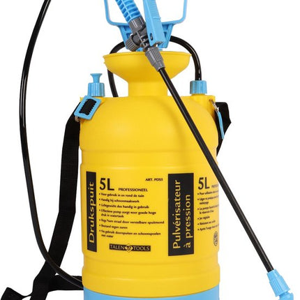 Talen Tools professionele drukspuit 5L geel en blauw
