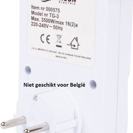 Benson stopcontact met randaarde en analoge schakelklok