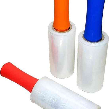 3 rouleaux de film étirable avec dévidoir à poignée 750 cm x 14 cm