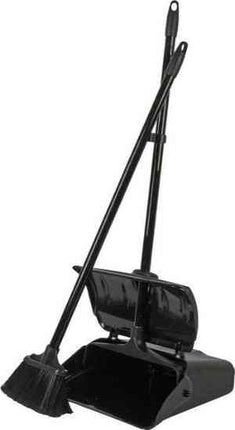 2 pelles et poubelles de luxe Synx Tools avec long manche noir - manche inclus -