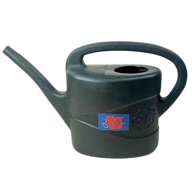 Synx Tools Arrosoir avec pomme d'arrosage 5 litres - noir - plastique - pomme d'arrosage amovible - arrosage des plantes