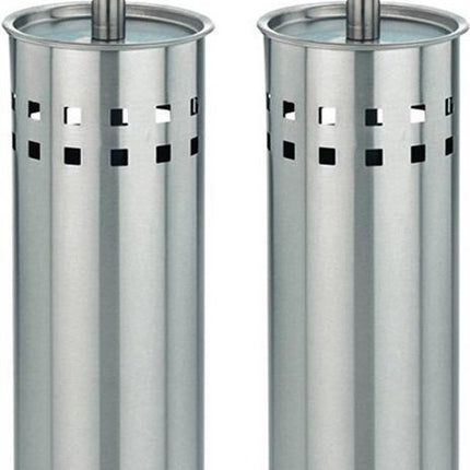 Premium 2x Brosse de toilettes en acier inoxydable avec support Set + bac de rangement gratuit