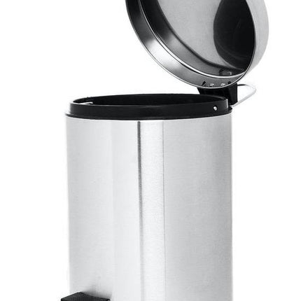 Poubelle en acier inoxydable 3 L avec porte-brosse de toilettes et brosse de toilettes assortis | Brosse de toilettes | Poubelle | Acier inoxydable | Support | Poubelle à pédale | Poubelles | Poubelle