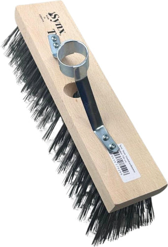 Synx Tools Balai en fil d'acier 30 cm - balai de rue - balai à mauvaises herbes en acier - balai d'extérieur - avec support pour manche - sans manche