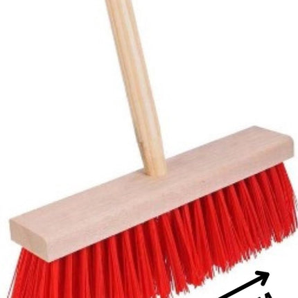 Synx Set 2x Balai d'extérieur Rouge - Articles de jardinage - Balai - Manche 120 cm