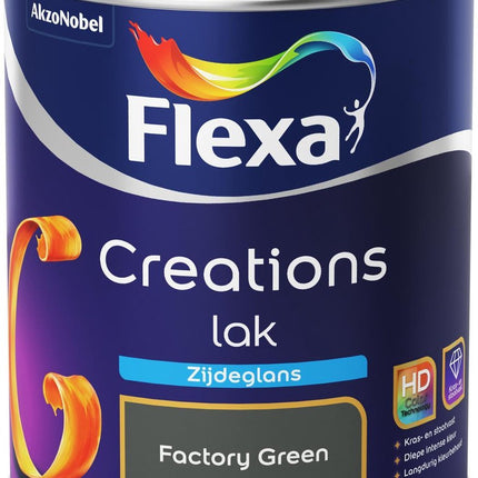 Flexa - Creations - Lak - Zijdeglans - Factory Green - 750 ml