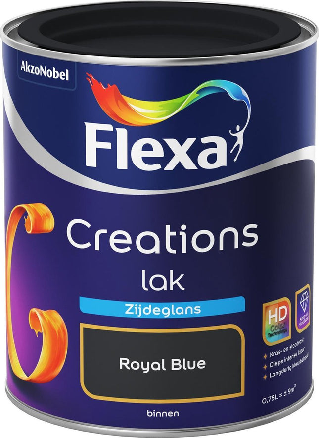 Flexa - Creations - Lak - Zijdeglans - Royal Blue - 750 ml