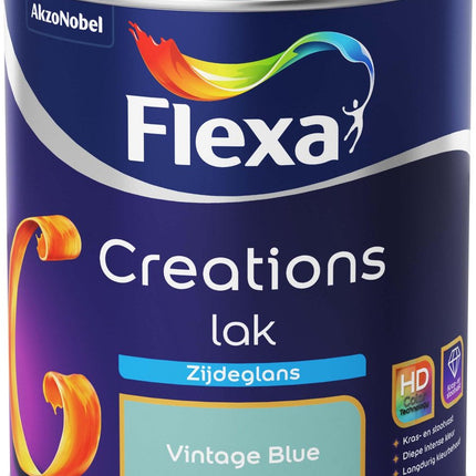 Flexa - Creations - Lak - Zijdeglans - Vintage Blue - 750 ml