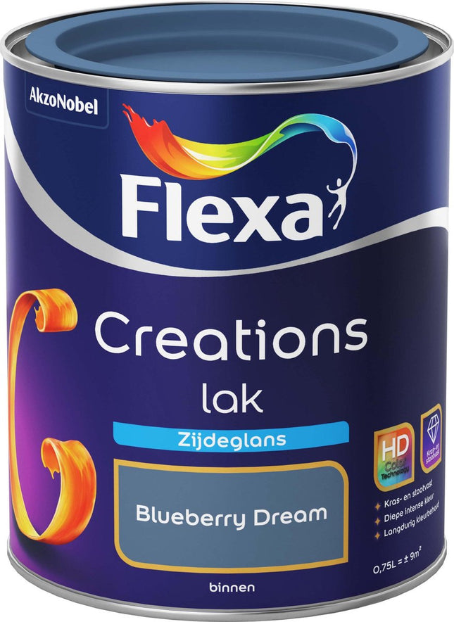 Flexa - Creations - Lak - Zijdeglans - Blueberry Dream - 750 ml