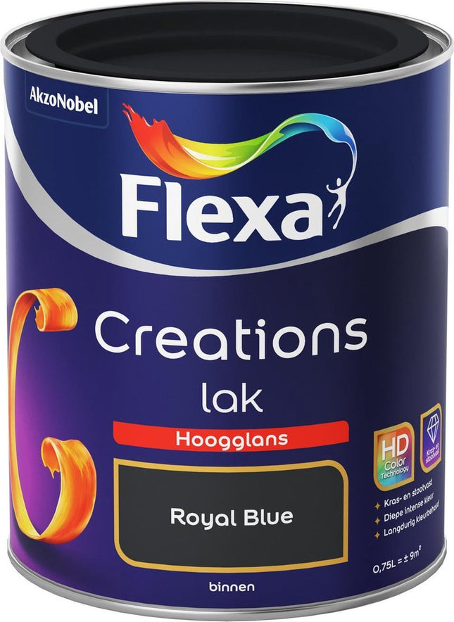 Flexa - Creations - Lak Hoogglans - Royal Blue - 750 ml
