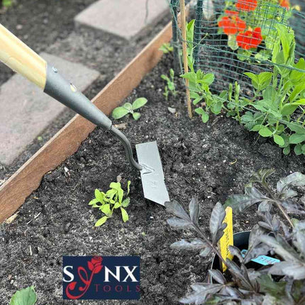 Synx Houe droite forgée 14 cm - Désherbeur - Manche 160 cm