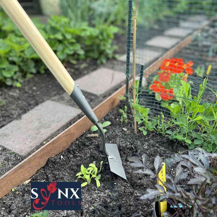 Synx Houe droite forgée 14 cm - Désherbeur - Manche 160 cm