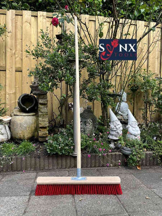 Synx Balai d'écurie en nylon 60 cm - avec manche de 150 cm - balai de rue en plastique