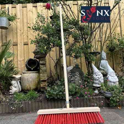 Synx Tools Balai d'extérieur 60 cm - outils de jardinage - incl. manche 160 cm
