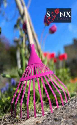 Synx Tools Râteau à feuilles pour enfants - Jouets d'extérieur - Manche inclus