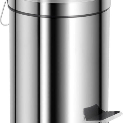 2x Poubelle à pédale 5 L en acier inoxydable - Seau intérieur amovible