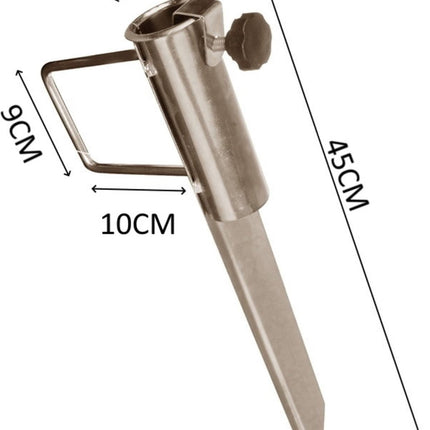 2 pièces Support de parasol 45 cm Métal - pour plage/jardin/pique-nique - pied de parasol / support de parasol