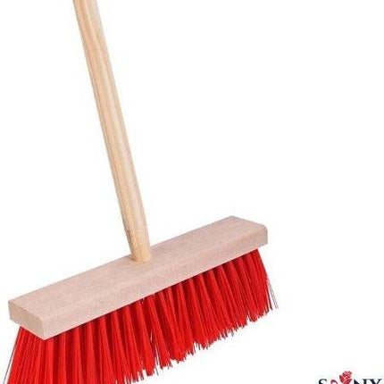Synx Tools Balai dur rouge 30 cm - Manche de 130 cm inclus