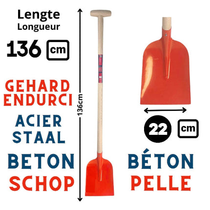 Pelle à béton Synx Tools rouge - Pelles/bêches - Manche inclus