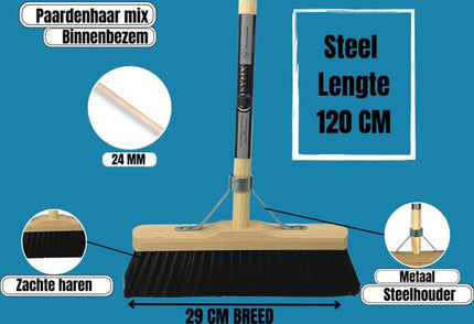 Binnen Bezem met Houten steel