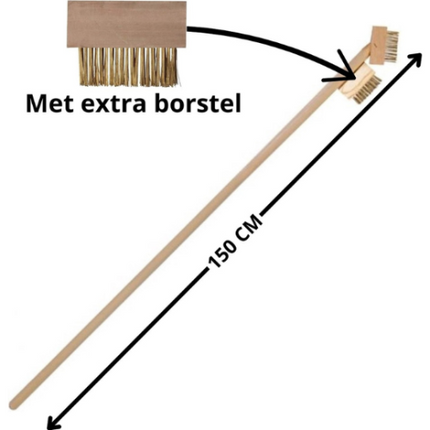 Synx Tools Grattoir à joints - Avec brosse de rechange Manche 150 cm