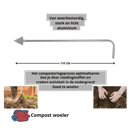 Synx Tools Fouloir à compost - bac à compost - compost - bac à compost