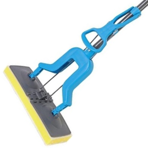 Kit de balai à franges 125 cm - Balai à franges avec éponge et fonction d'essorage