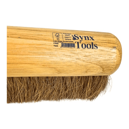 Synx Tools Balai Coco 60 cm - Balai d'intérieur - avec support pour manche - Poils de coco - Poils doux - Balai d'intérieur