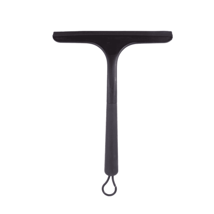 Black Douchewisser with ergonomic handle, sleek design, compact size.