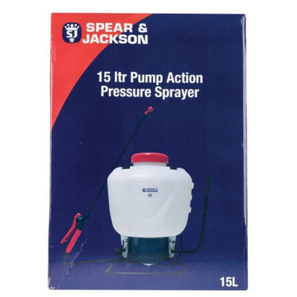Spear & Jackson Pulvérisateur à dos 15 litres - Pulvérisateur à pression - Pulvérisateurs à pression - Garantie 1 an