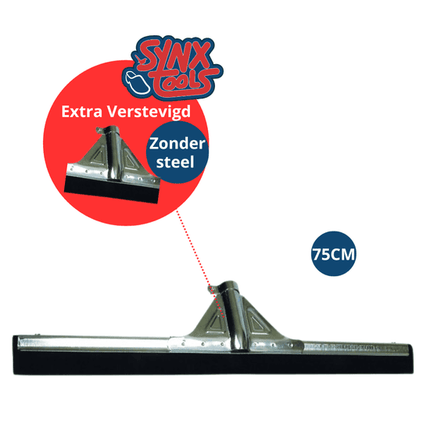 Synx Raclette de sol en caoutchouc synthétique noir 75 cm - sans manche