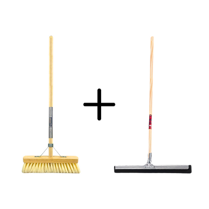 Synx Tools Fibersoft 30cm + Vloertrekker 45cm met Steel 150cm