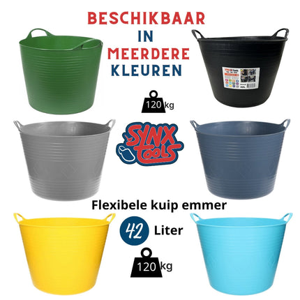 Seau flexible - panier à linge - panier - panier de rangement - rond 40 litres