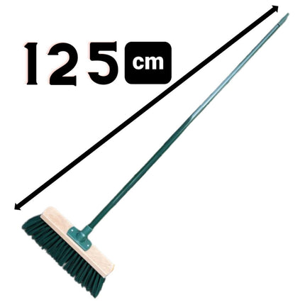 Synx Tools Couteau à joints 150 cm et balai de rue avec manche 120 cm 30 cm Vert - Balai - Nettoyage - brosse à mauvaises herbes - couteau à mauvaises herbes - grattoirs - grattoir à joints avec manche 150 cm