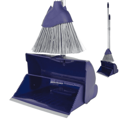 Pelle et balayette en plastique - Modèle fermé - Longs manches 80 cm - Articles de nettoyage