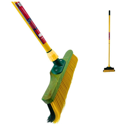 Synx Tools Couteau à joints 150 cm et Synx Tools Balai à griffes 35 cm - Grattoir à mauvaises herbes - Grattoir à joints - Balai de rue - Manche télescopique 70 - 140 cm