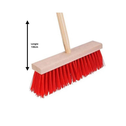 Synx Tools Balai dur rouge 30 cm - Manche de 130 cm inclus