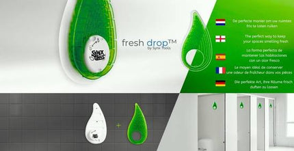 Synx Tools - Désodorisants pour toilettes - Cadre avec ruban adhésif - Parfum pomme - Avec trous pour vis