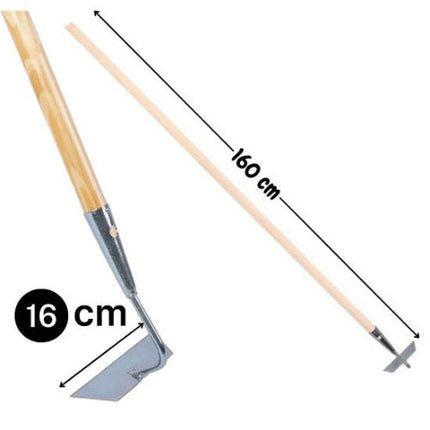 Synx Tools Houe 16 cm galvanisée - Houe à mauvaises herbes avec manche