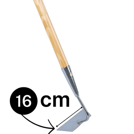 Synx Tools Houe 16 cm galvanisée - Houe à mauvaises herbes avec manche