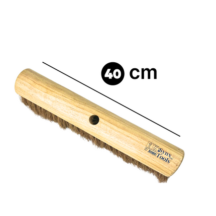 Synx Tools Balai en vrac 40 cm Balai de salle - Poils de coco - Poils doux - Sans manche - Balai d'intérieur - balai en coco