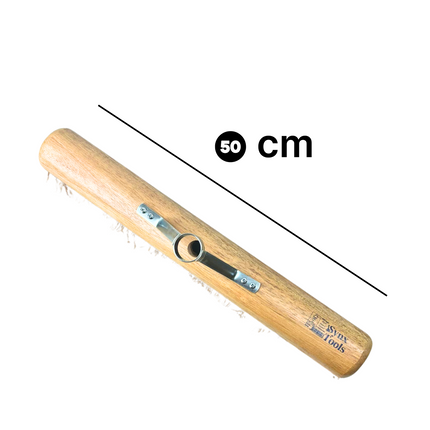 Synx Tools Balai en coco 50 cm Balai d'intérieur avec support pour manche - Poils en coco - Poils doux - Balai d'intérieur - Balai en coco - Sans manche