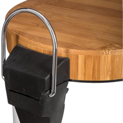 Poubelle à pédale 3 L Compacte Poubelle Mat Blanc avec couvercle en bambou