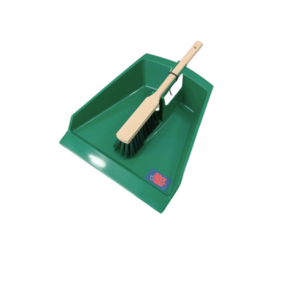 Synx Tools Balayette et pelle vertes - Balayette et pelle - Articles de nettoyage - balai d'intérieur - balai - balayette