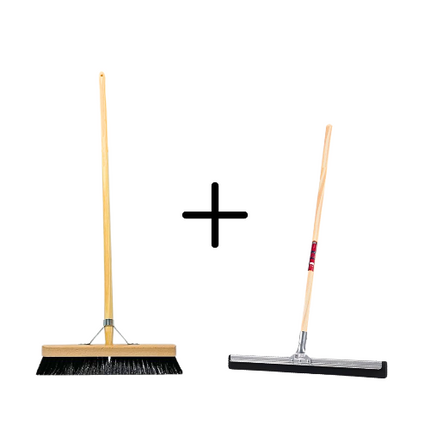 Synx Tools Paardenhaar 40cm + Vloertrekker 35cm met Steel 120cm