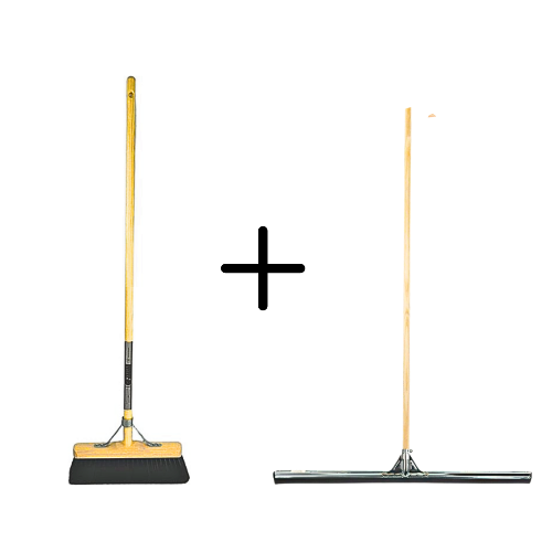 Paardenhaar 29cm + Vloertrekker 75cm met Steel 150cm