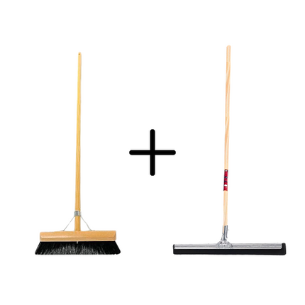 Synx Tools Paardenhaar 30cm + Vloertrekker 45cm met Steel 150cm